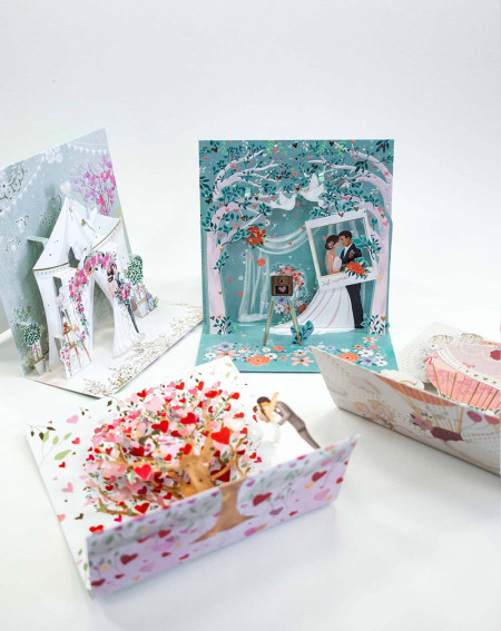 Card 3D Married couple - Wedding greeting cards - Agapics