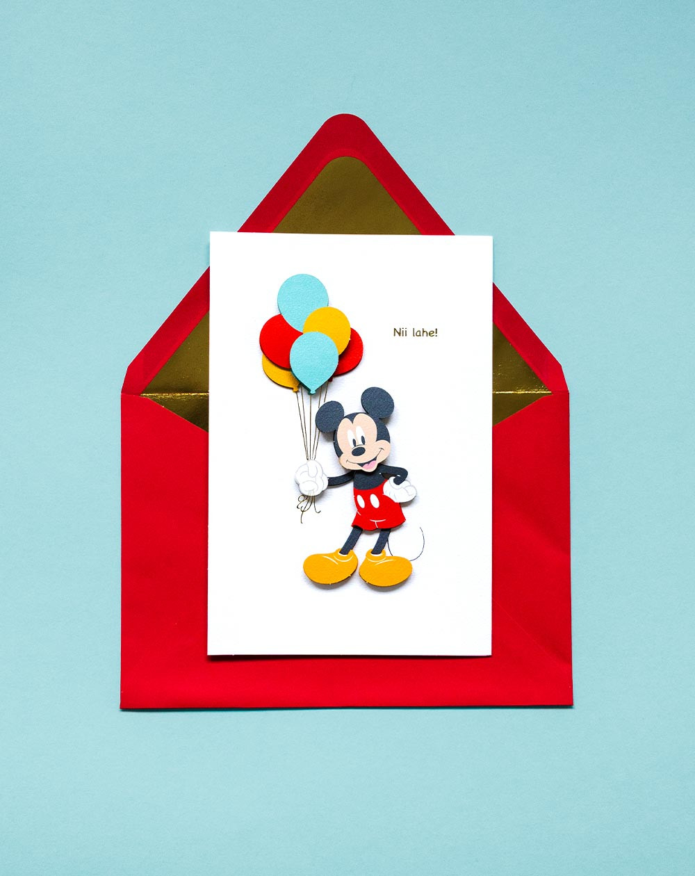 Hallmark Card Mickey Mouse - Kids party postcards - Agapics