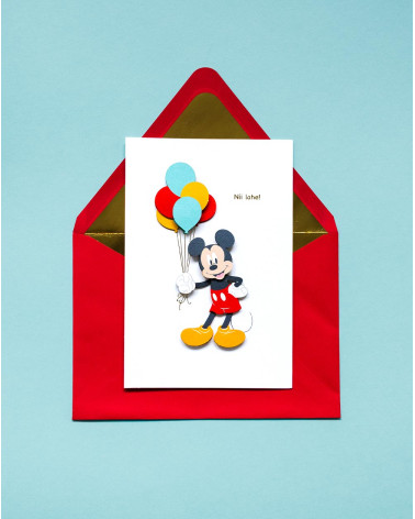 Hallmark Card Mickey Mouse - Kids party postcards - Agapics