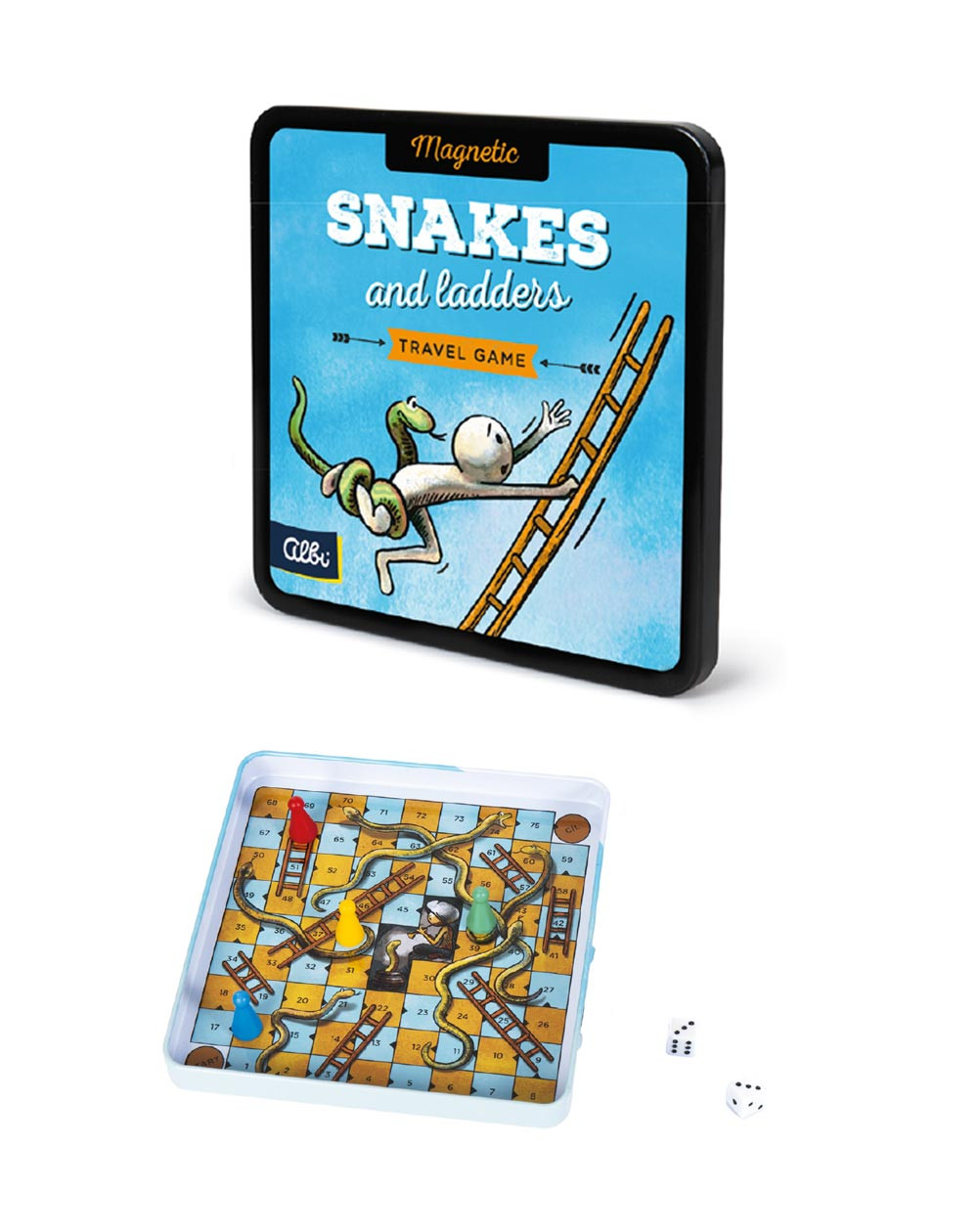 Magnetic Pocket game Snakes and ladders - Plane games - Agapics