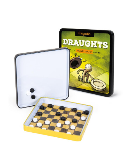 Magnetic Pocket game Draughts - Take with you games - Agapics