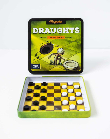 Magnetic Pocket game Draughts - Take with you games - Agapics