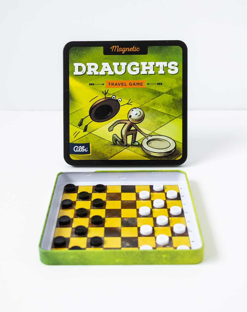 Magnetic Pocket game Draughts - Take with you games - Agapics