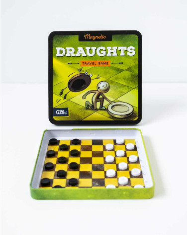 Magnetic Pocket game Draughts - Take with you games - Agapics