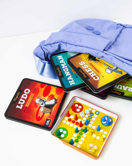 Magnetic Pocket game Draughts - Take with you games - Agapics