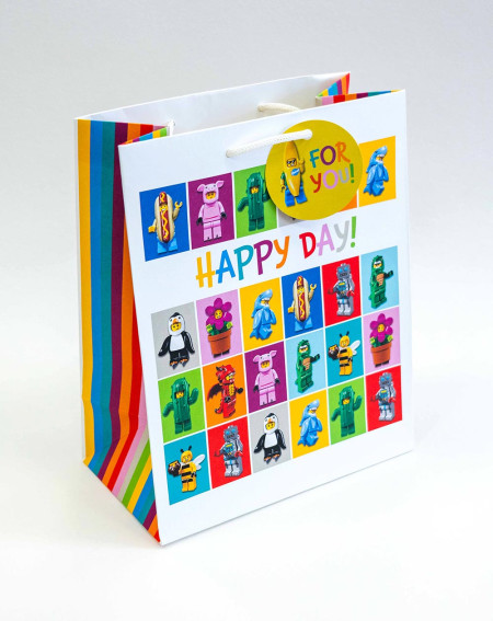 Medium Gift Bag M Lego characters - Gift wrap - Agapics