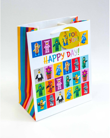Medium Gift Bag M Lego characters - Gift wrap - Agapics