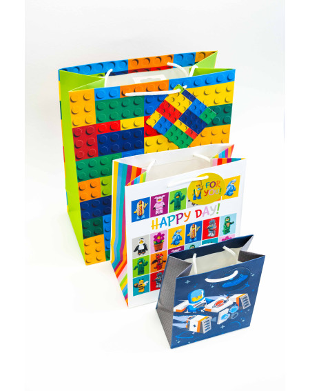 Keskmine Kinkekott M Lego tegelased - Kingi pakkimine - Agapics