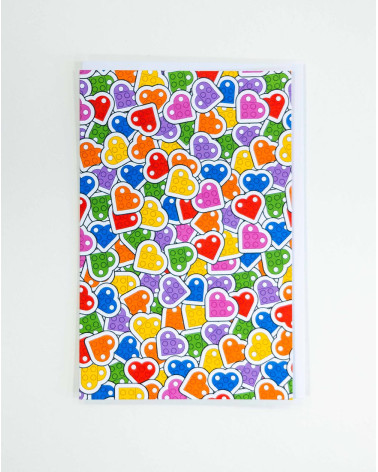 Hallmark Card Lego Hearts - Greeting cards - Agapics