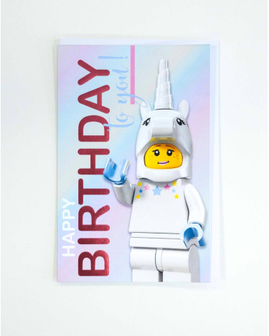 Hallmark Card Lego unicorn - Greeting cards - Agapics