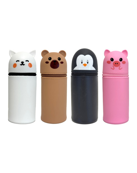 Pencil case silicone Brown Bear - School supplies - Agapics