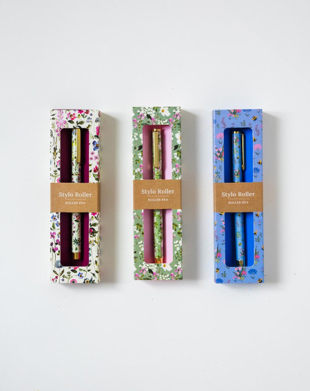 Stylo roller pen Flowers green - Stationery - Agapics
