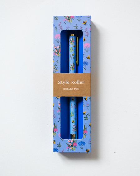 Stylo roller pen Flowers and bees - Stationery - Agapics