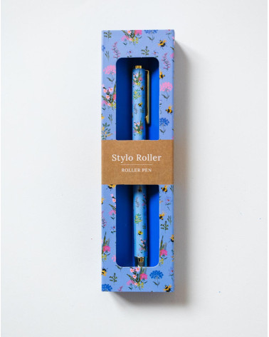 Stylo roller pen Flowers and bees - Stationery - Agapics