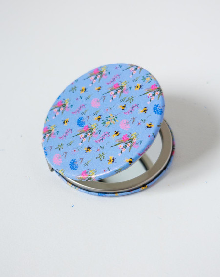 Pocket mirror Flowers and bees - Agapics
