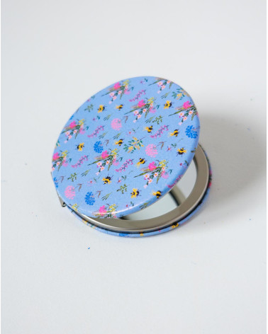 Pocket mirror Flowers and bees - Agapics