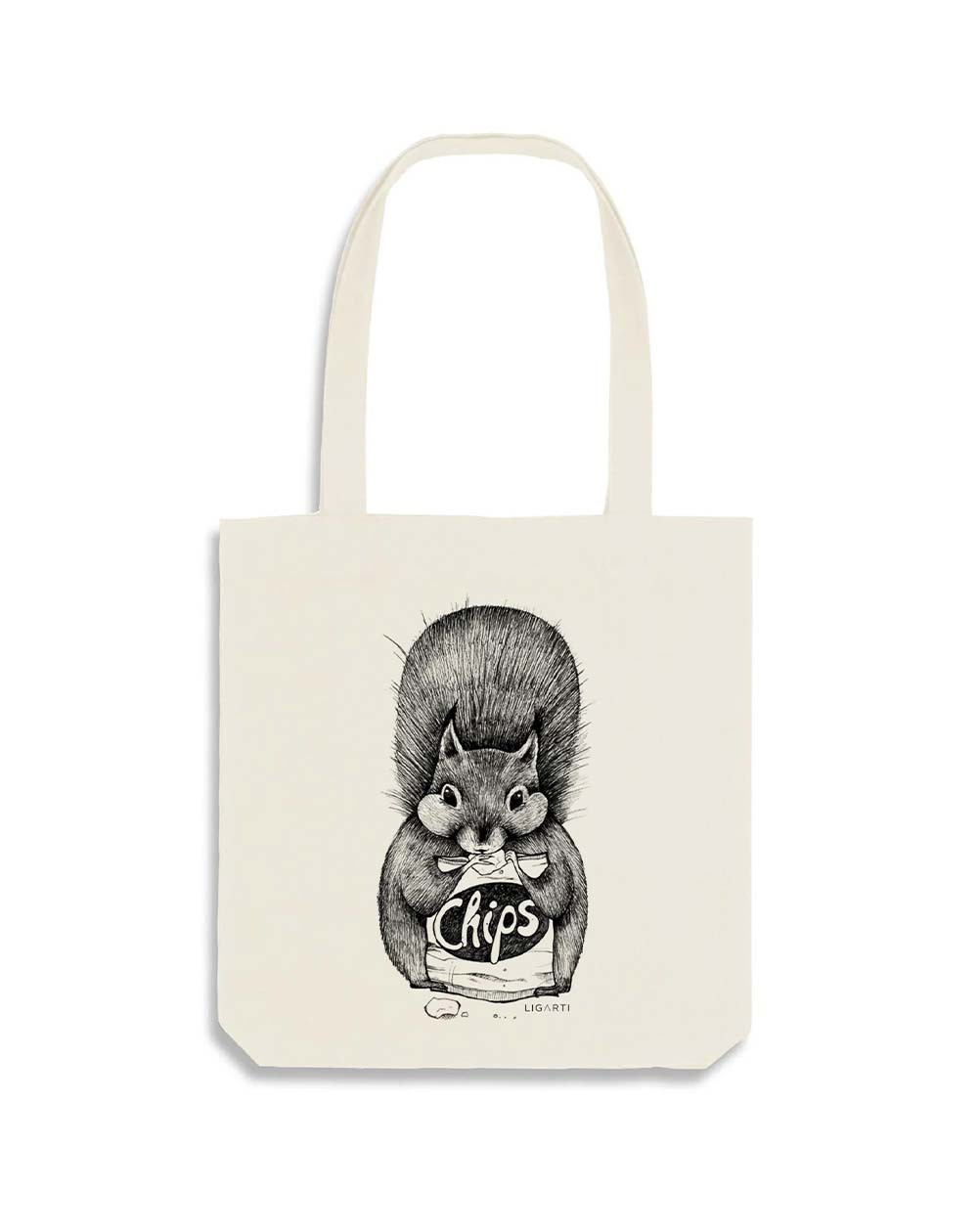 Jutebag Chip Squirrel - Bags and accessories - Agapics