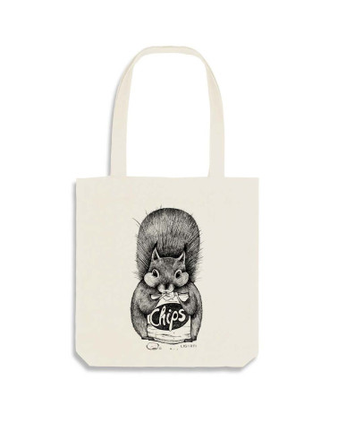 Jutebag Chip Squirrel - Bags and accessories - Agapics