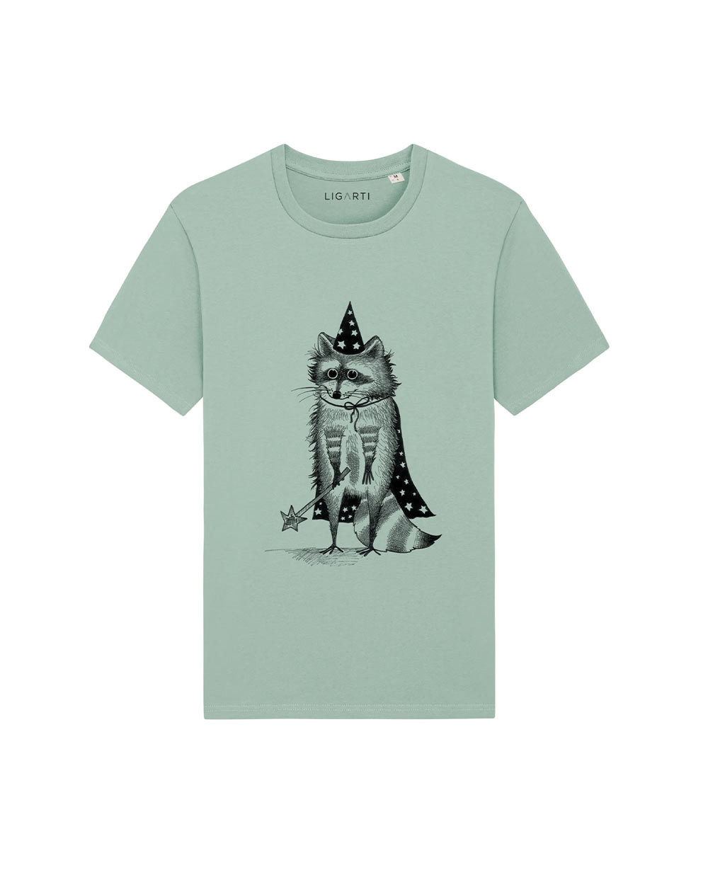 T-Shirt Magical Raccoon mint - Clothes - Agapics