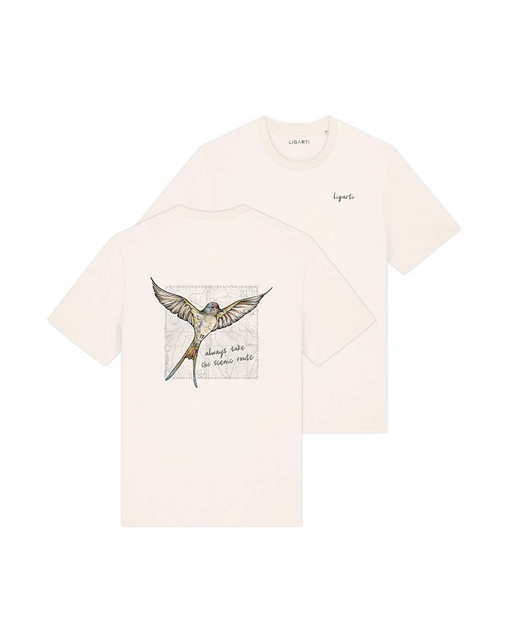 T-Shirt Chamomile Swallow cream - Clothes - Agapics