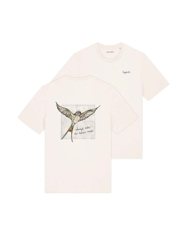 T-Shirt Chamomile Swallow cream - Clothes - Agapics