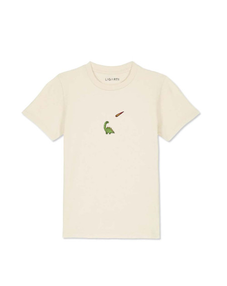 Children's T-shirt Little dinosaur beige 122-128cm