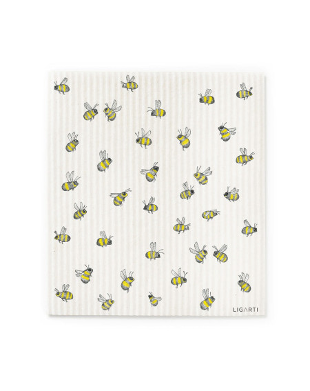 Cleaning cloth set of 3 Bees, The Encounter and flowers