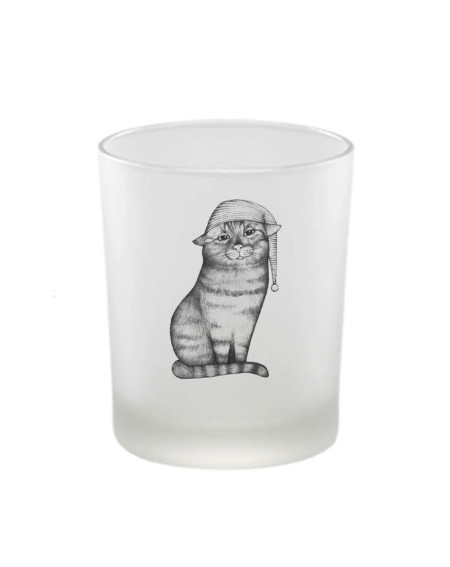 Candle lantern Sleeping cat