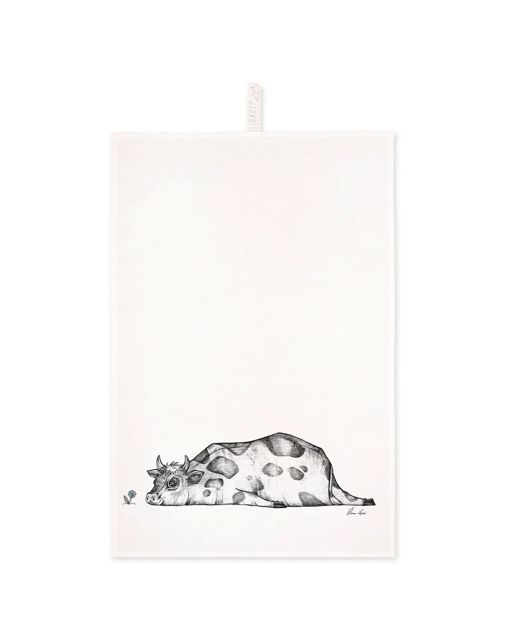 Kitchen Towel Cow Rita and flower