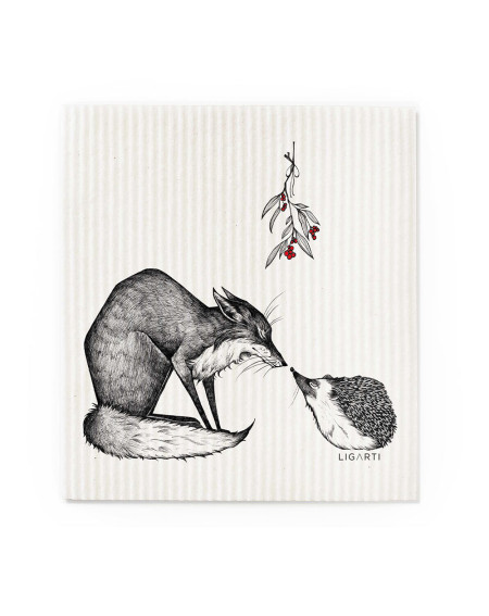 Cleaning cloth Fox and hedgehog - Kitchen supplies - Agapics