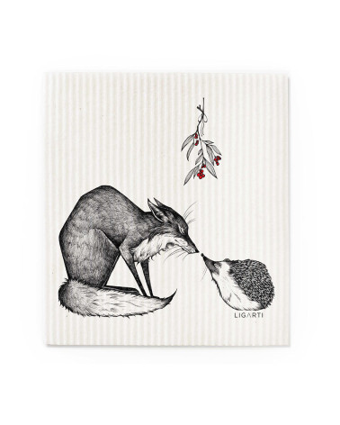 Cleaning cloth Fox and hedgehog - Kitchen supplies - Agapics