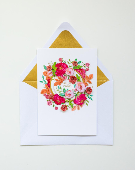 Hallmark Card Flower circle - Birthday greetings - Agapics