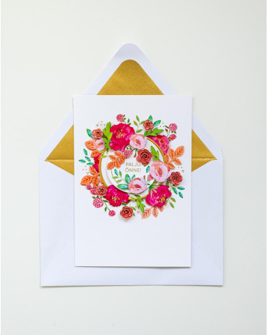 Hallmark Card Flower circle - Birthday greetings - Agapics