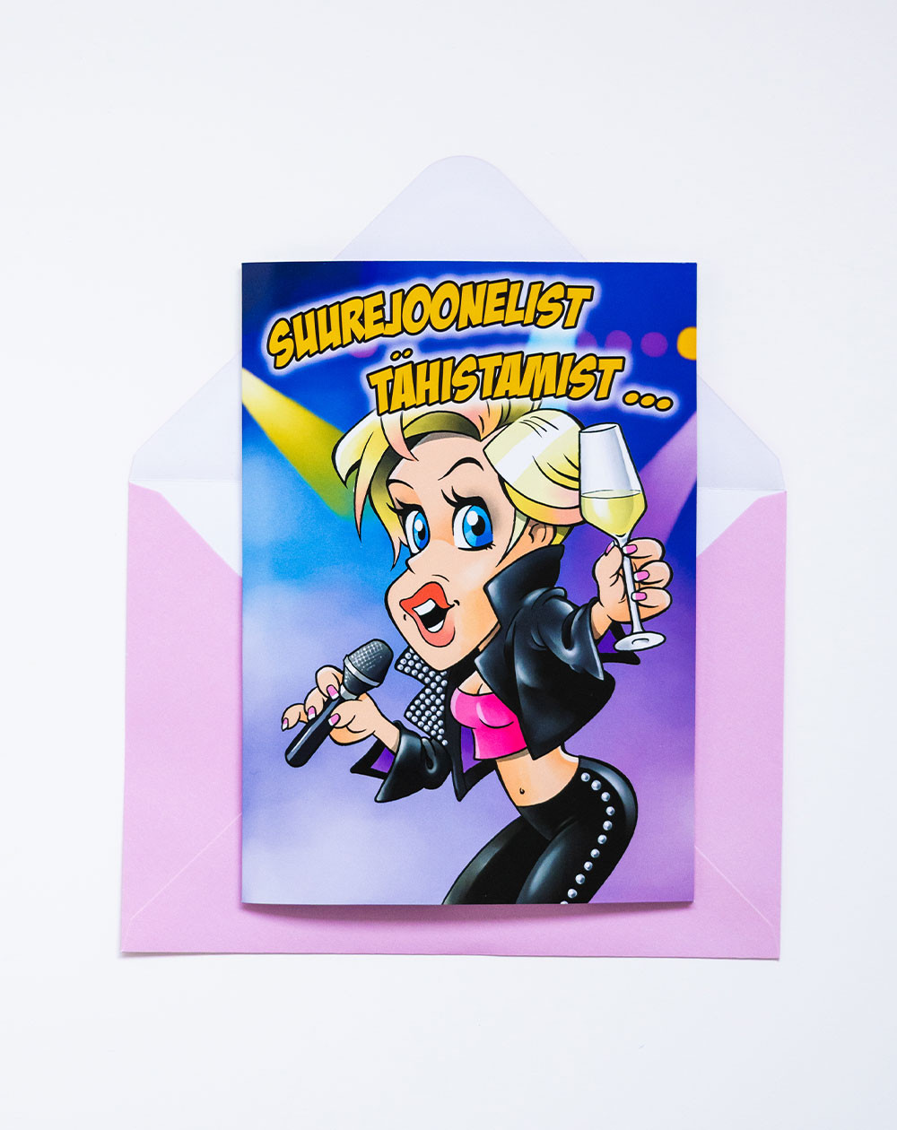 Music Greeting Card Singer - Music cards - Agapics