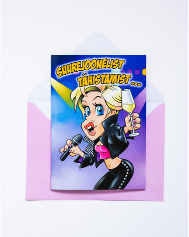 Music Greeting Card Singer - Music cards - Agapics