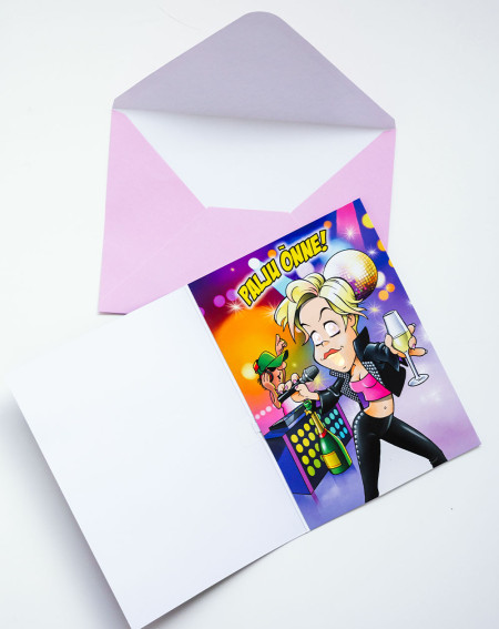 Music Greeting Card Singer - Music cards - Agapics