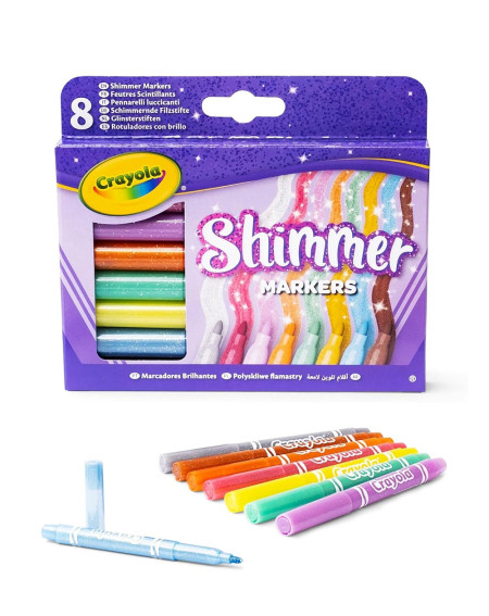 Crayola sparkling markers 8pc - Agapics