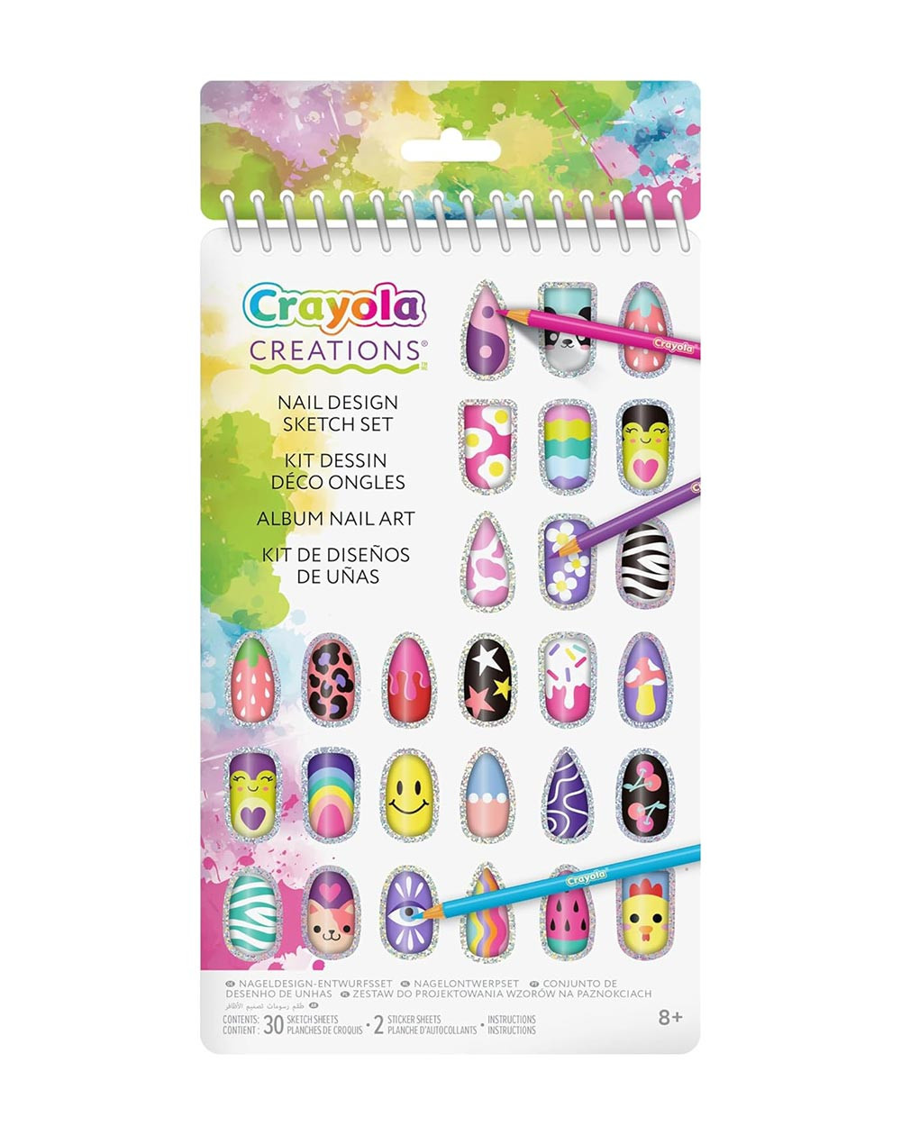 Crayola Creations Nail design sketch set - Agapics