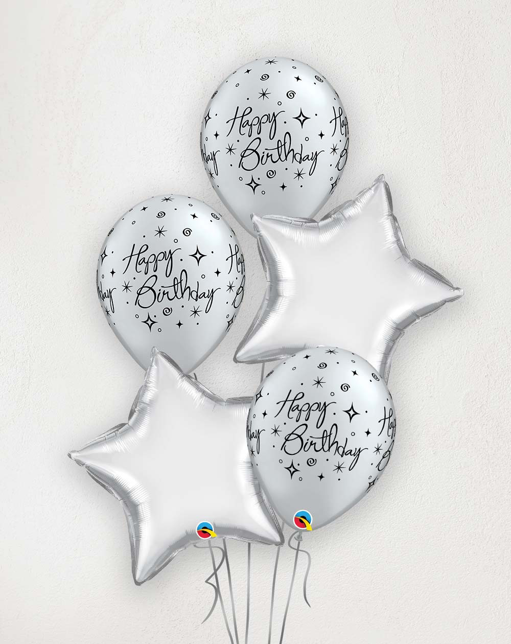 Big Balloon Bouquet HB Silver