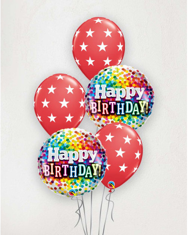 Suur Õhupallibukett Sünnipäeva mummud ja tähed