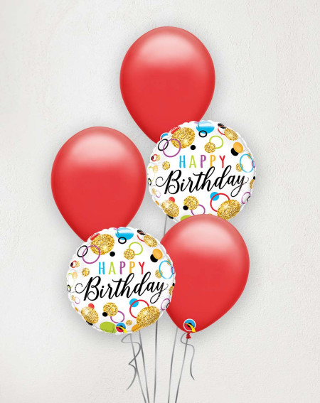 Big Balloon Bouquet Birthday circles