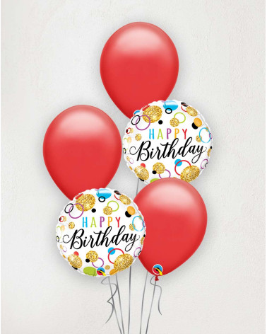 Big Balloon Bouquet Birthday circles