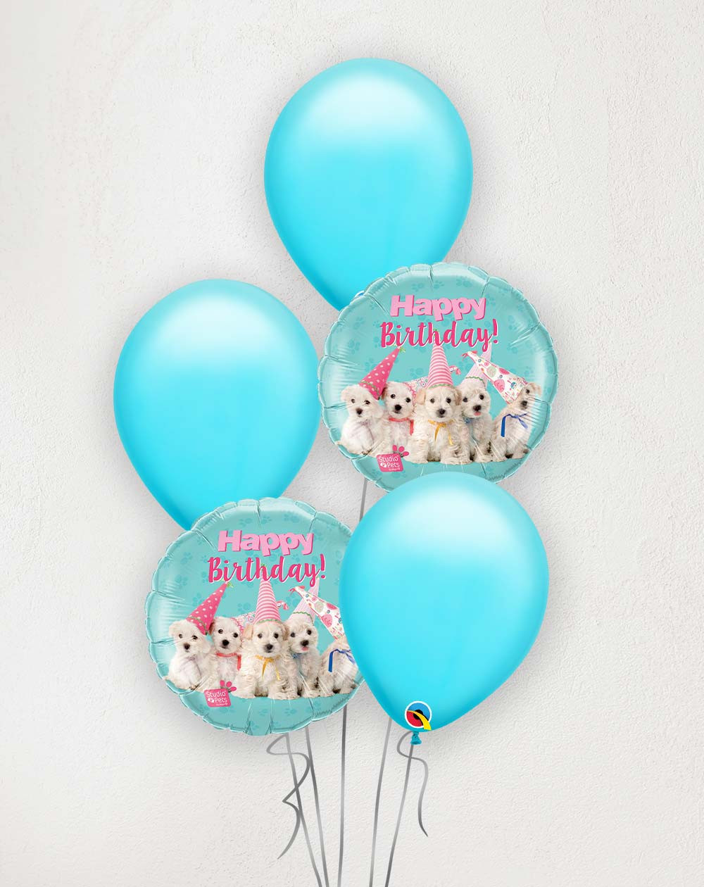 Big Balloon Bouquet Birthday puppies