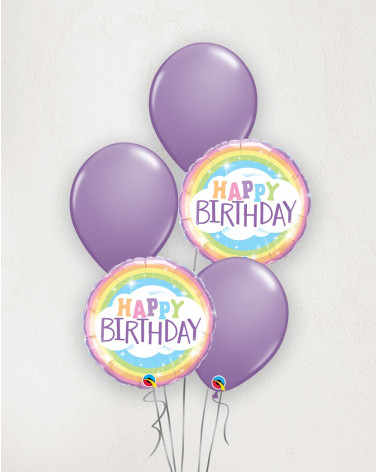 Big Balloon Bouquet Birthday clouds