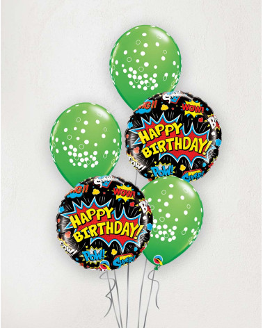 Big Balloon Bouquet Birthday dots