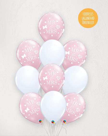 Big L Balloons MR & MRS pink