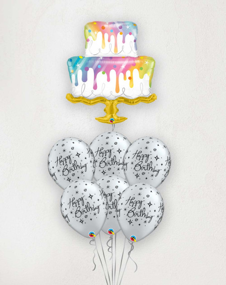 Big Balloon Bouquet Birthday cake