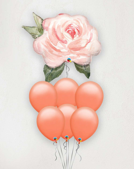 Big Balloon Bouquet Pink Rose