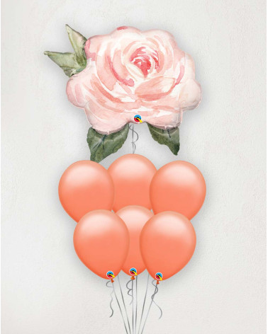 Big Balloon Bouquet Pink Rose