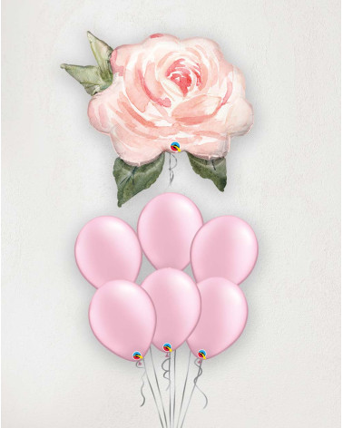 Big Balloon Bouquet Pink Rose